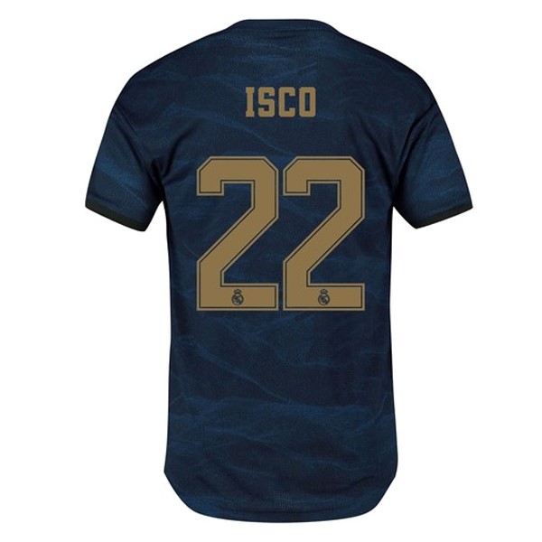 Camiseta Real Madrid NO.22 Isco Segunda equipación 2019-2020 Azul